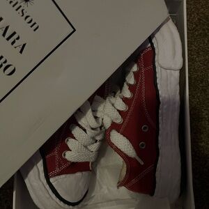 Red and white Maison Miharas. size 40